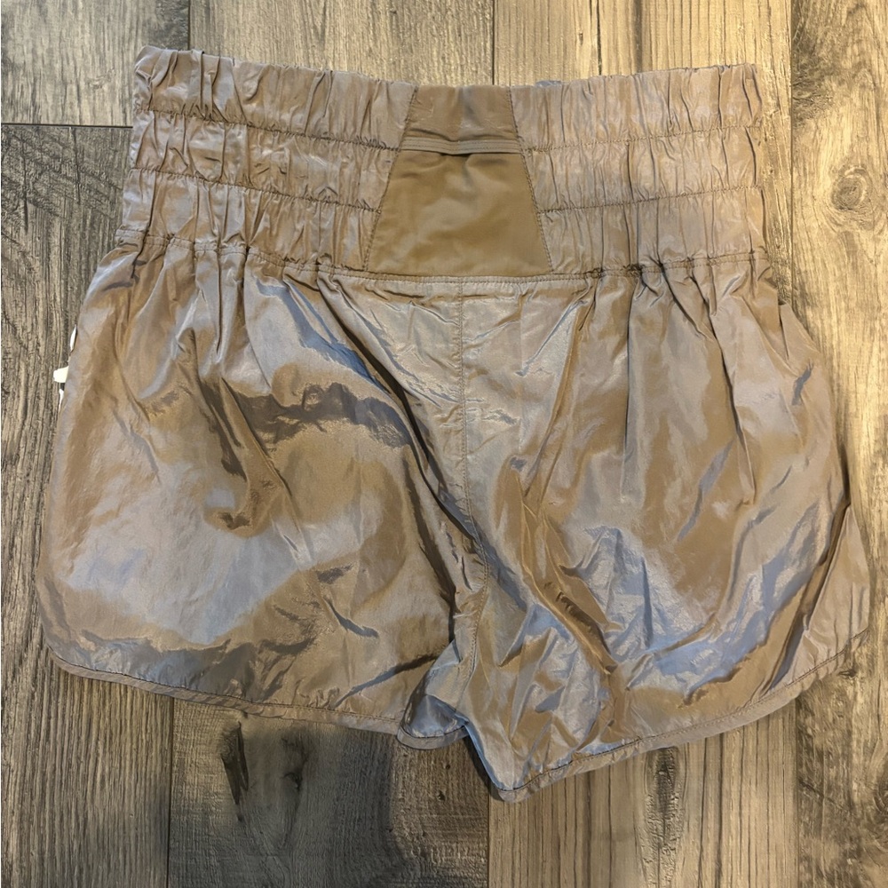 Free People Tan Athletic Shorts Lightweight Relaxed Fit